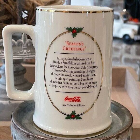 Vintage Coca-Cola 1996 “SEASONS GREETINGS”Christmas Mug - Picture 2 of 2